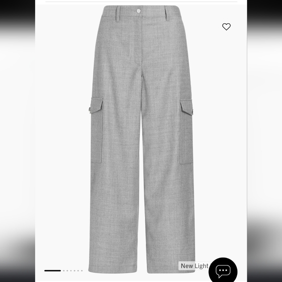 Theory Cropped Gray Wool Cargo Pants Size 8 - Picture 2 of 15